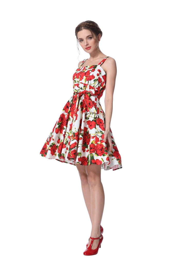 Rose Garden Strap Dress with Pockets