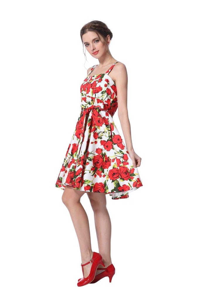 Rose Garden Strap Dress with Pockets